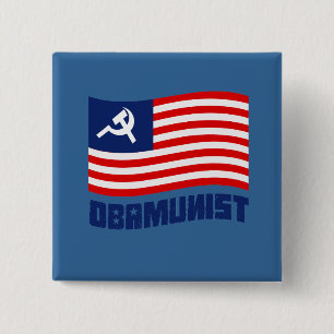 Obamunist Flag 2 Inch Square Button