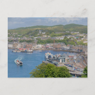 Oban Harbour Aerial from Pulpit Hill Postcard