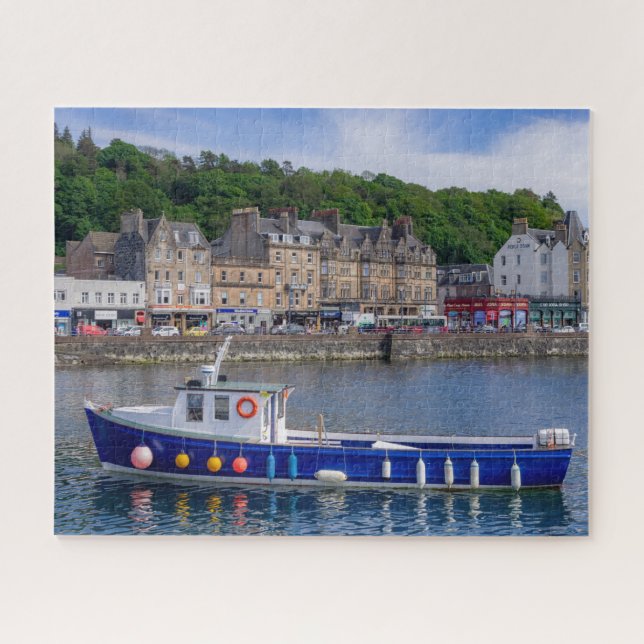 Oban Port Scotland Fishing Boat Sea Ocean Travel Jigsaw Puzzle (Horizontal)
