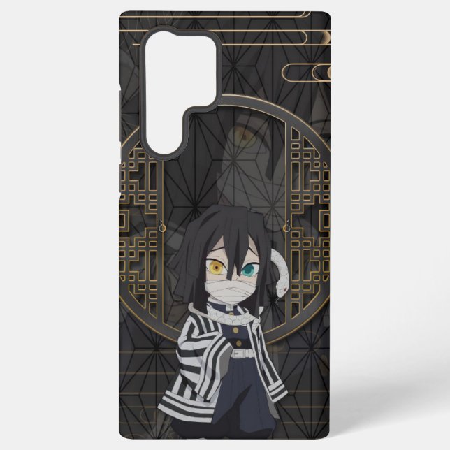 Obanai Iguro Chibi Gold Samsung Galaxy S22 Ultra Case (Back)