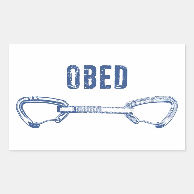 Obed Rock Climbing Quickdraw Sticker (Front)