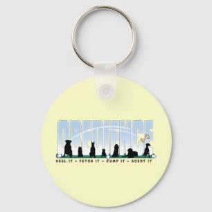 Obedience: Heel it, Fetch It, Jump It, Scent It Keychain