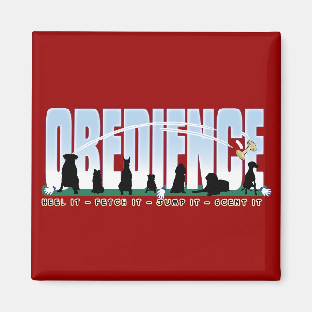 Obedience: Heel it, Fetch It, Jump It, Scent It Magnet (Front)