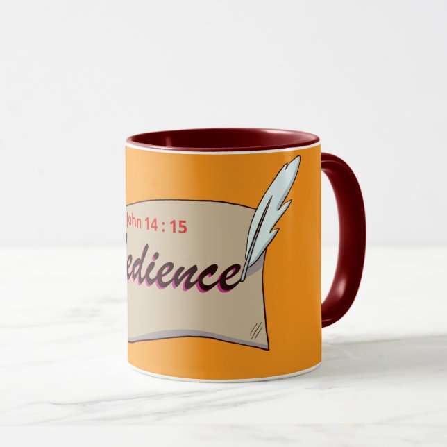 Obedience ( John 14:15 ) Mug & Cup (Front Right)