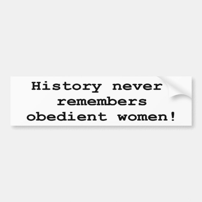Obedient Women Bumper Sticker (Front)