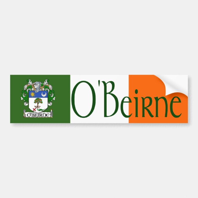O'Beirne Coat of Arms Bumper Sticker (Front)