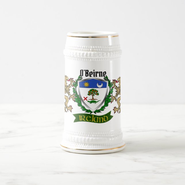 O'Beirne Irish Shield Beer Stein (Center)