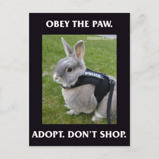 Obéissez à la carte postale Paw