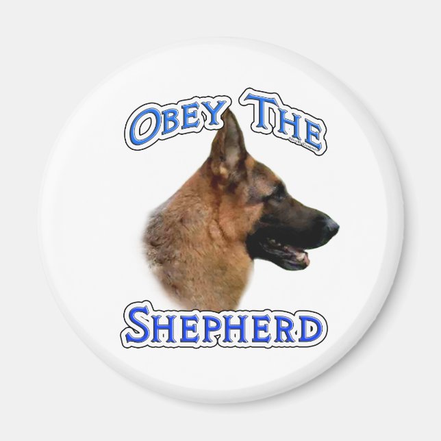 Obéissez au berger allemand - Magnet (Devant)