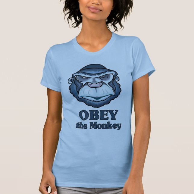 Obéissez le T-shirt de singe (Devant)