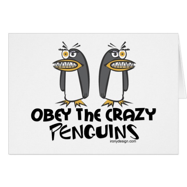 Obéissez les pingouins fous ! (Devant horizontal)