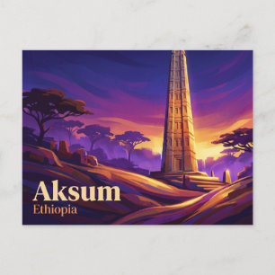 Obelisk of Axum Ethiopia Postcard