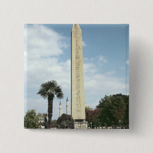 Obelisk of Theodosius I, with a Roman base 2 Inch Square Button