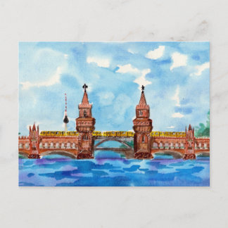 Oberbaum Bridge Berlin Postcard