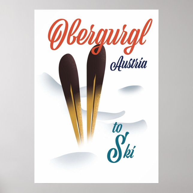 Obergurgl Austria Vintage ski Poster (Front)