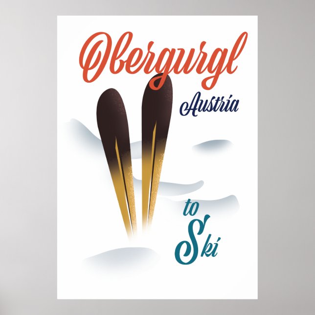 Obergurgl Autriche poster ski (Devant)