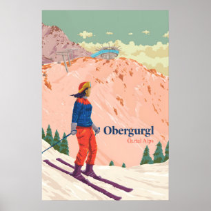 Obergurgl Ski Resort Travel Poster