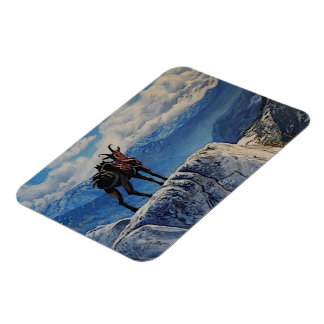 Oberhalsi, pack goat in the mountains magnet