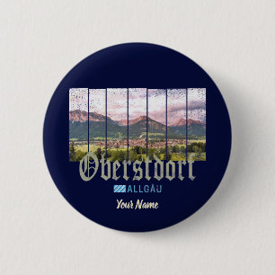 Oberstdorf Allgäu Vintage Bavaria Germany Souvenir 2 Inch Round Button