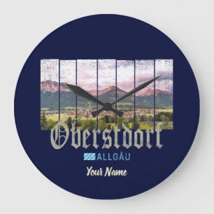 Oberstdorf Allgäu Vintage Bavaria Germany Souvenir Large Clock