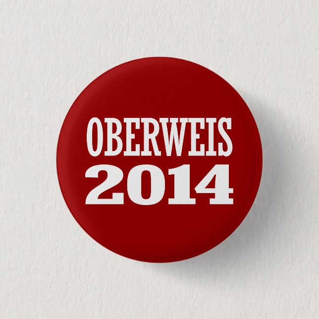 OBERWEIS 2014 1 INCH ROUND BUTTON (Front)