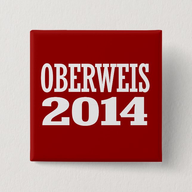 OBERWEIS 2014 2 INCH SQUARE BUTTON (Front)