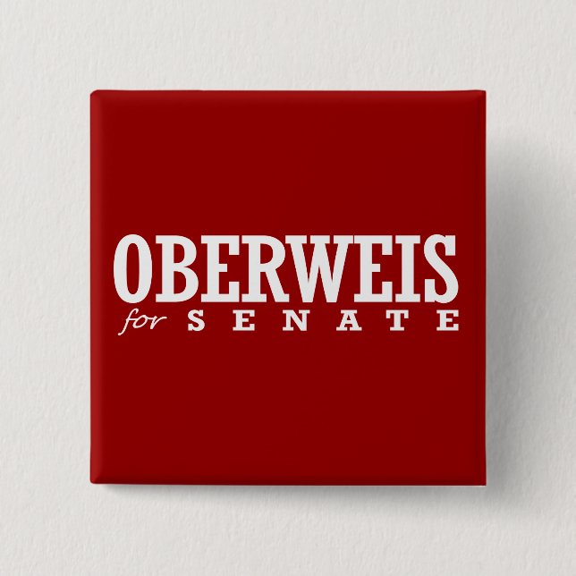 OBERWEIS FOR SENATE 2014 2 INCH SQUARE BUTTON (Front)