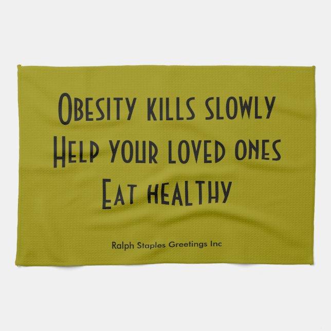 Obesity Kitchen Towel (Horizontal)