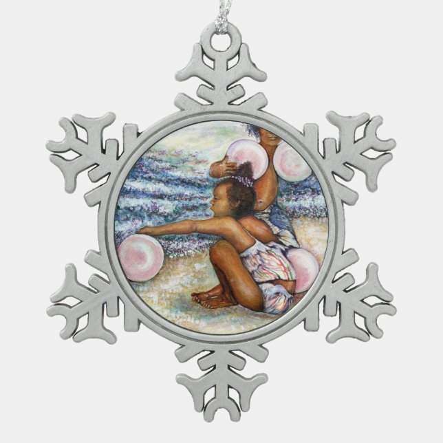 Obessed with Conquering the Impossible  Snowflake Pewter Christmas Ornament (Front)