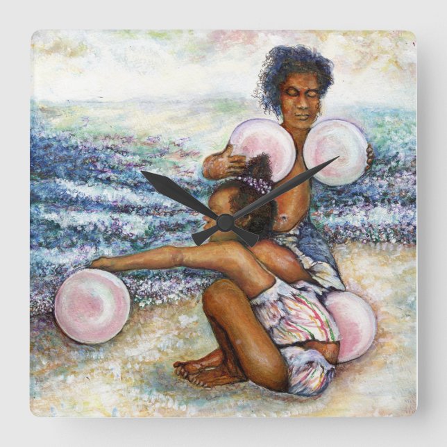 Obessed with Conquering the Impossible Square Wall Clock (Front)