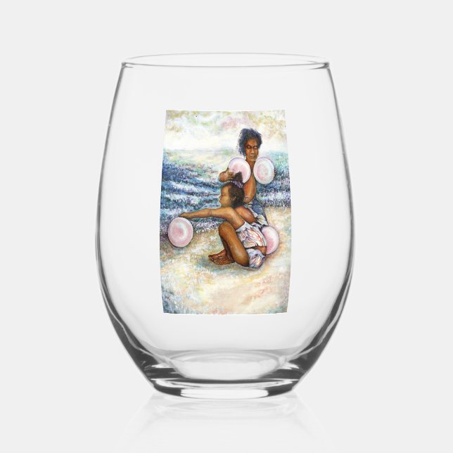 Obessed with Conquering the Impossible  Stemless Wine Glass (Front)