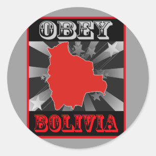 Obey Bolivia Classic Round Sticker