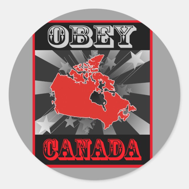 Obey Canada Classic Round Sticker (Front)