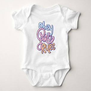 Obey girls rules baby bodysuit