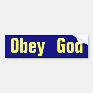 Obey God Bumper Sticker