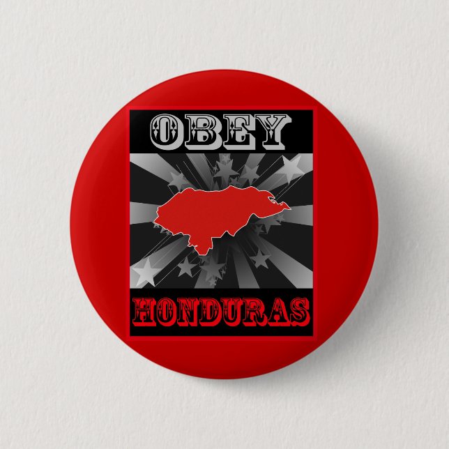Obey Honduras 2 Inch Round Button (Front)