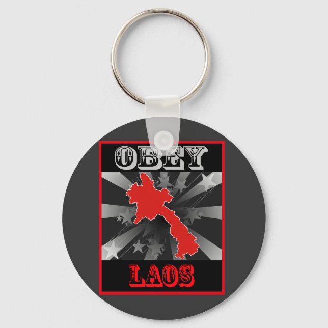 Obey Laos Keychain (Front)