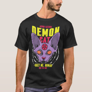 Obey Me Human Hypno Satanic Demon Cat T-Shirt