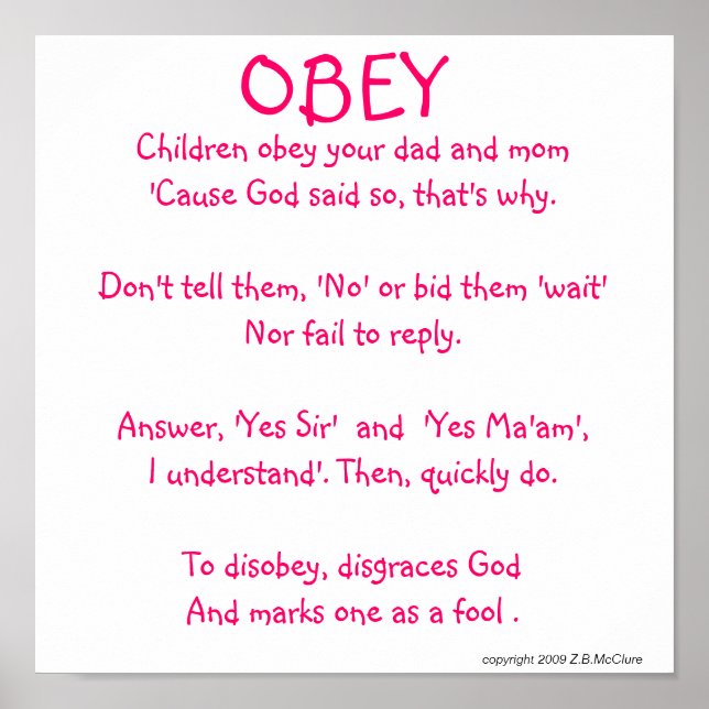 OBEY poster (Front)