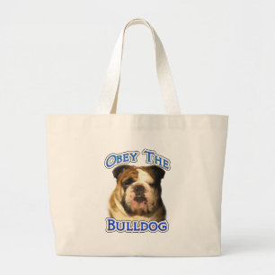 Obey the Bulldog Large Tote Bag