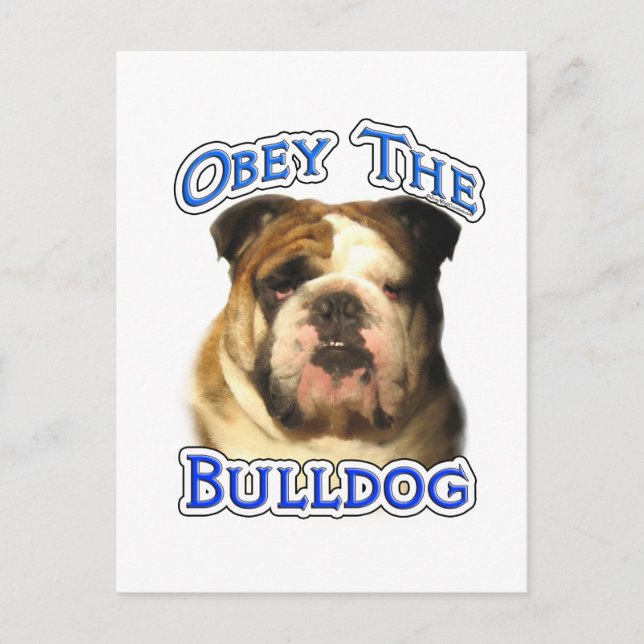 Obey the Bulldog Postcard (Front)