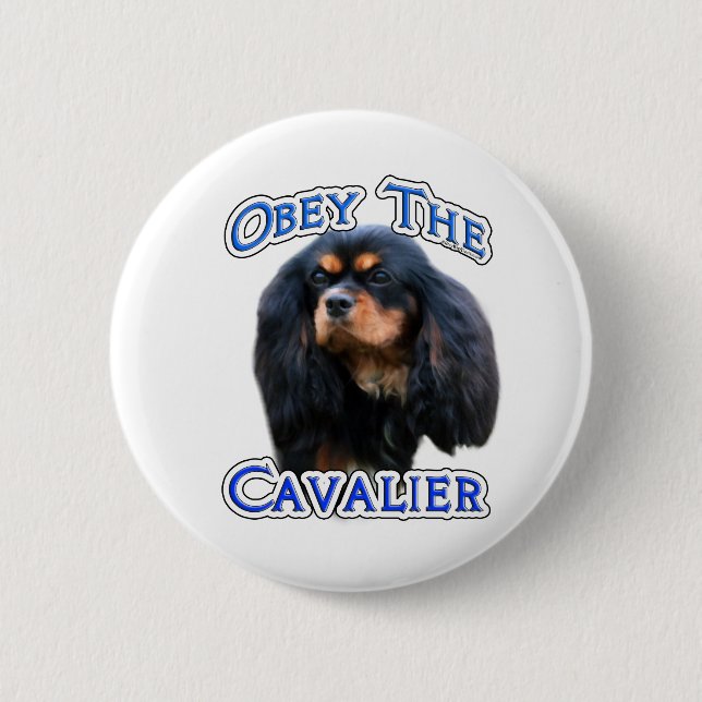 Obey the Cavalier - Button (Front)