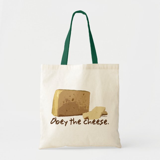 Obey the Cheese Tote Bag (Front)