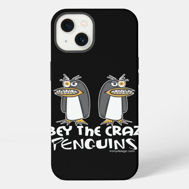 Obey The Crazy Penguins iPhone Case (Back)