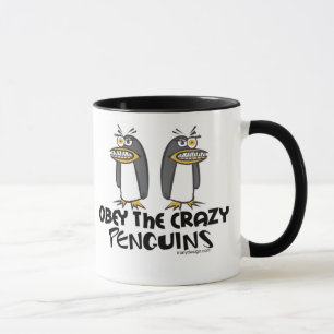 Obey The Crazy Penguins Mugs - Customized