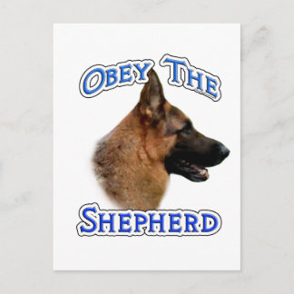 Obey the German Shepherd Postcard