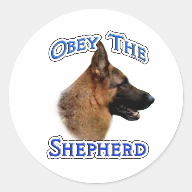 Obey the German Shepherd - Sticker (Front)