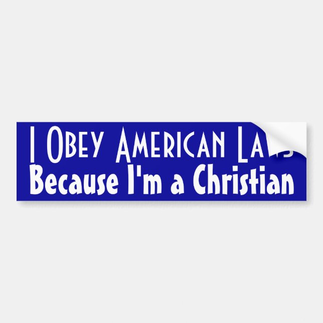Obey the Law Bumper Sticker (Front)