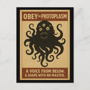 Obey the Protoplasm Holiday Postcard