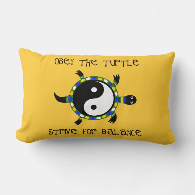 OBEY THE TURTLE... LUMBAR PILLOW (Front)